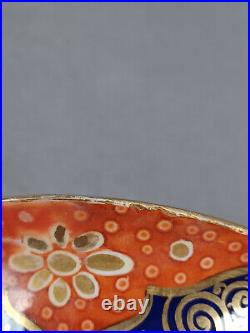 Early Derby Hand Painted Orange Cobalt Gold Imari Floral Urn Circa 1806-1825