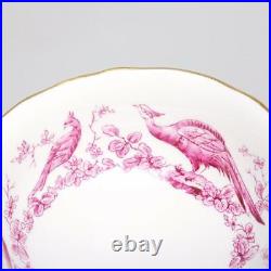 Eight (8) Royal Crown Derby Chelsea Bird Red/pink Cream Soup Bowls A524