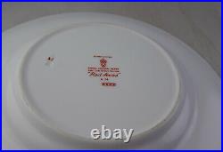Eight Royal Crown Derby Red Aves Fine Bone China Bread Plates