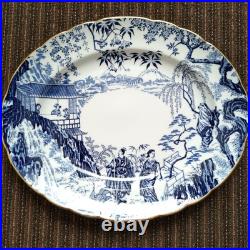 Excellent Royal Crown Derby Mikado 1979 oval large plate From Japan