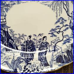 Excellent Royal Crown Derby Mikado 1979 oval large plate From Japan