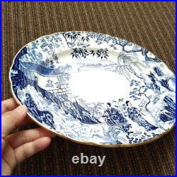 Excellent Royal Crown Derby Mikado 1979 oval large plate From Japan