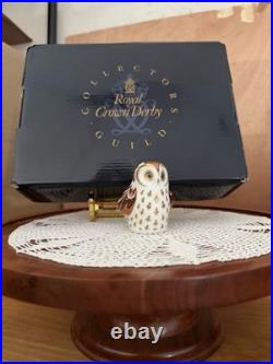 Exclusive Royal Crown Derby Collectors Guild Member's Pack with Owlet Paperwt