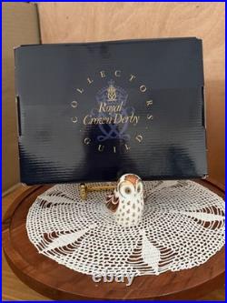 Exclusive Royal Crown Derby Collectors Guild Member's Pack with Owlet Paperwt