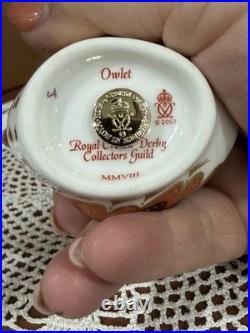 Exclusive Royal Crown Derby Collectors Guild Member's Pack with Owlet Paperwt
