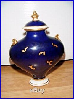 Exquisite Royal Crown Derby Small Lidded Vase Hand Painted Seascape Signed WD