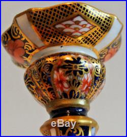 Extremely Rare Pair Of Royal Crown Derby 1128 Candlesticks Date Code 1922