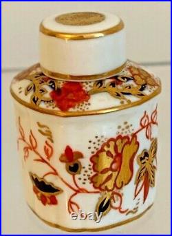Extremely Rare Royal Crown Derby 8687 Asian Rose Miniature Tea Caddie 1940