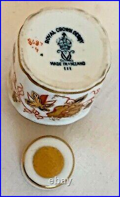 Extremely Rare Royal Crown Derby 8687 Asian Rose Miniature Tea Caddie 1940