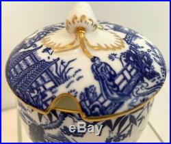 Extremely Rare Royal Crown Derby Blue Mikado Jam Pot And LID