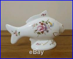 Extremely Rare Royal Crown Derby POSIE PATTERN CARP Paperweight 1st Quality