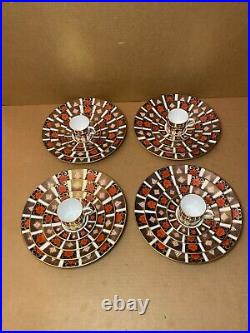 FOUR SET'S 5 Piece Setting of Royal Crown Derby Old Imari 1128 MINT CONDITION