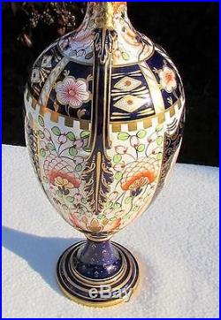 Fabulous 15 Antique Royal Crown Derby Imari Vase and Cover Dated 1919