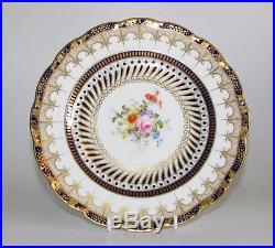 Fine Antique Royal Crown Derby Hand Painted and Gilt Floral Cabinet Plate c1899