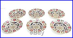 Fine Set Of 6 Royal Crown Derby Imari 1128 Soup Plates