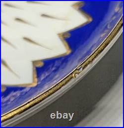 GEORGIAN Ca 1785 Royal Crown DERBY Cobalt Blue ARTICHOKE Bouillon Cup & Saucer