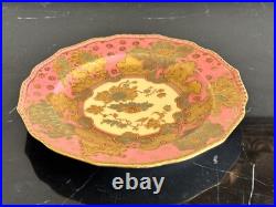 Gorgeous Royal Crown Derby Antique Raised Gold Decor English Porcelain Plate