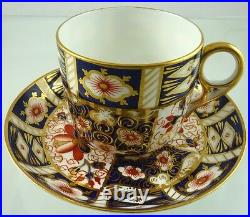 Imari 2451 Coffee Cup & Saucer Can Shape By Royal Crown Derby 1901 1916