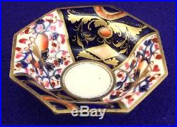 Imari Royal Crown Derby Miniature Bowl c1815 Blue & White w Gold Trim