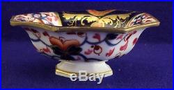Imari Royal Crown Derby Miniature Bowl c1815 Blue & White w Gold Trim
