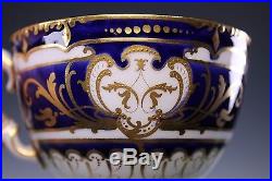 Incredible 19th Century Royal Crown Derby Cobalt Blue Gold Cup and Saucer