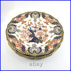 KINGS IMARI by ROYAL CROWN DERBY c1882 Osmaston Rd Set 5 Luncheon Dessert Plates