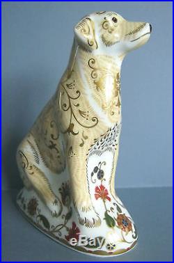 Labrador Royal Crown Derby Paperweight 2007 Vintage Gold Stopper Made In Uk