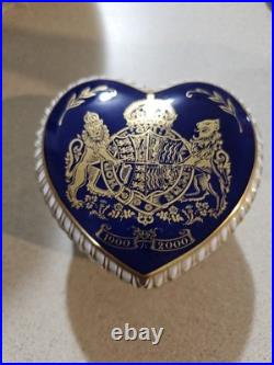Limited Edition Royal Crown Derby 2000 Queen Mother Centenary Bone China Heart