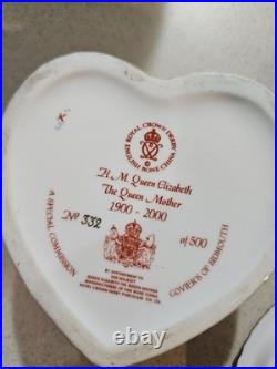 Limited Edition Royal Crown Derby 2000 Queen Mother Centenary Bone China Heart