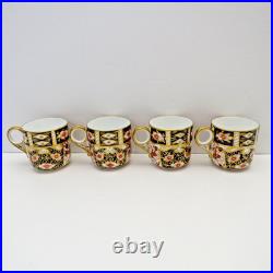 Lot 4 Pre-1921 Royal Crown Derby England #2451 Imari Demitasse Cup & Saucer Sets