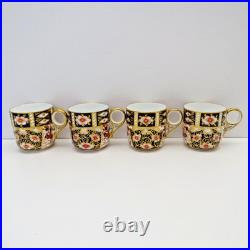Lot 4 Pre-1921 Royal Crown Derby England #2451 Imari Demitasse Cup & Saucer Sets