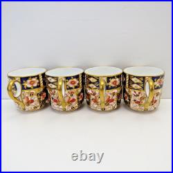 Lot 4 Pre-1921 Royal Crown Derby England #2451 Imari Demitasse Cup & Saucer Sets