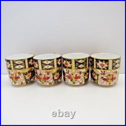 Lot 4 Pre-1921 Royal Crown Derby England #2451 Imari Demitasse Cup & Saucer Sets