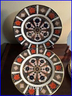 Lot Of 12 Royal Crown Derby China Old Imari Bread Butter Plates Salad Plates