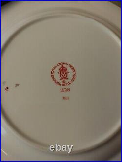 Lot of 5 Royal Crown Derby Bone China Vintage 1128 DINNER PLATES Candy Pin Dish