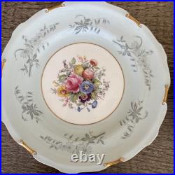 Lot of 6 Vintage Royal Crown Derby Turquoise Floral 10 Plates