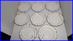 Lot of 8 Royal Crown Derby Lombardy salad or dessert plates Pattern # A. 1127 GB