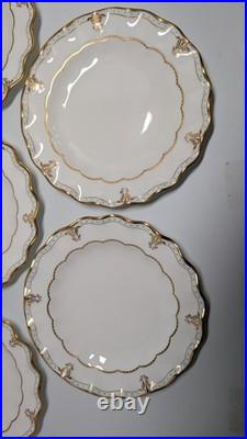 Lot of 8 Royal Crown Derby Lombardy salad or dessert plates Pattern # A. 1127 GB