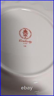 Lot of 8 Royal Crown Derby Lombardy salad or dessert plates Pattern # A. 1127 GB