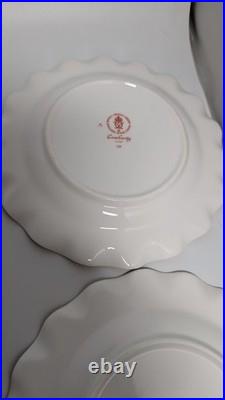 Lot of 8 Royal Crown Derby Lombardy salad or dessert plates Pattern # A. 1127 GB
