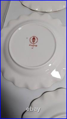 Lot of 8 Royal Crown Derby Lombardy salad or dessert plates Pattern # A. 1127 GB