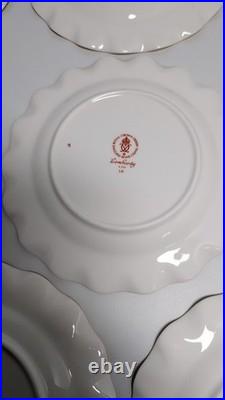 Lot of 8 Royal Crown Derby Lombardy salad or dessert plates Pattern # A. 1127 GB