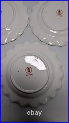 Lot of 8 Royal Crown Derby Lombardy salad or dessert plates Pattern # A. 1127 GB
