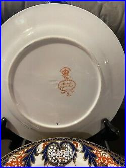Lot of 8 Royal Crown Derby Salad Plates Kings Pattern (1806-1825) Imari Antique