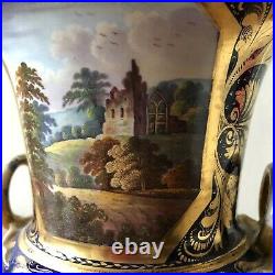 Lovely Royal Crown Derby Campagna Vase Romantic Scenery circa 1810
