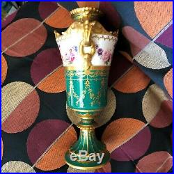 Lovely Royal Crown Derby Gold Encrusted Handled Vase circa 1901