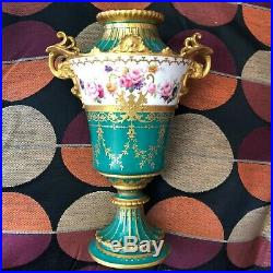 Lovely Royal Crown Derby Gold Encrusted Handled Vase circa 1901