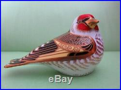 Lovely Royal Crown Derby Goldfinch Porcelain Paperweight Gold Stopper