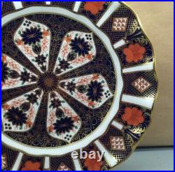 Lovely Royal Crown Derby Old Imari Fluted Plate No 1128 Made In England SU343