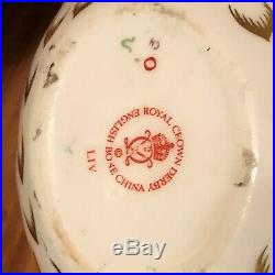 Lovely Royal Crown Derby Quail or Hen Bird Imari Style Box Jar or Lidded Bowl